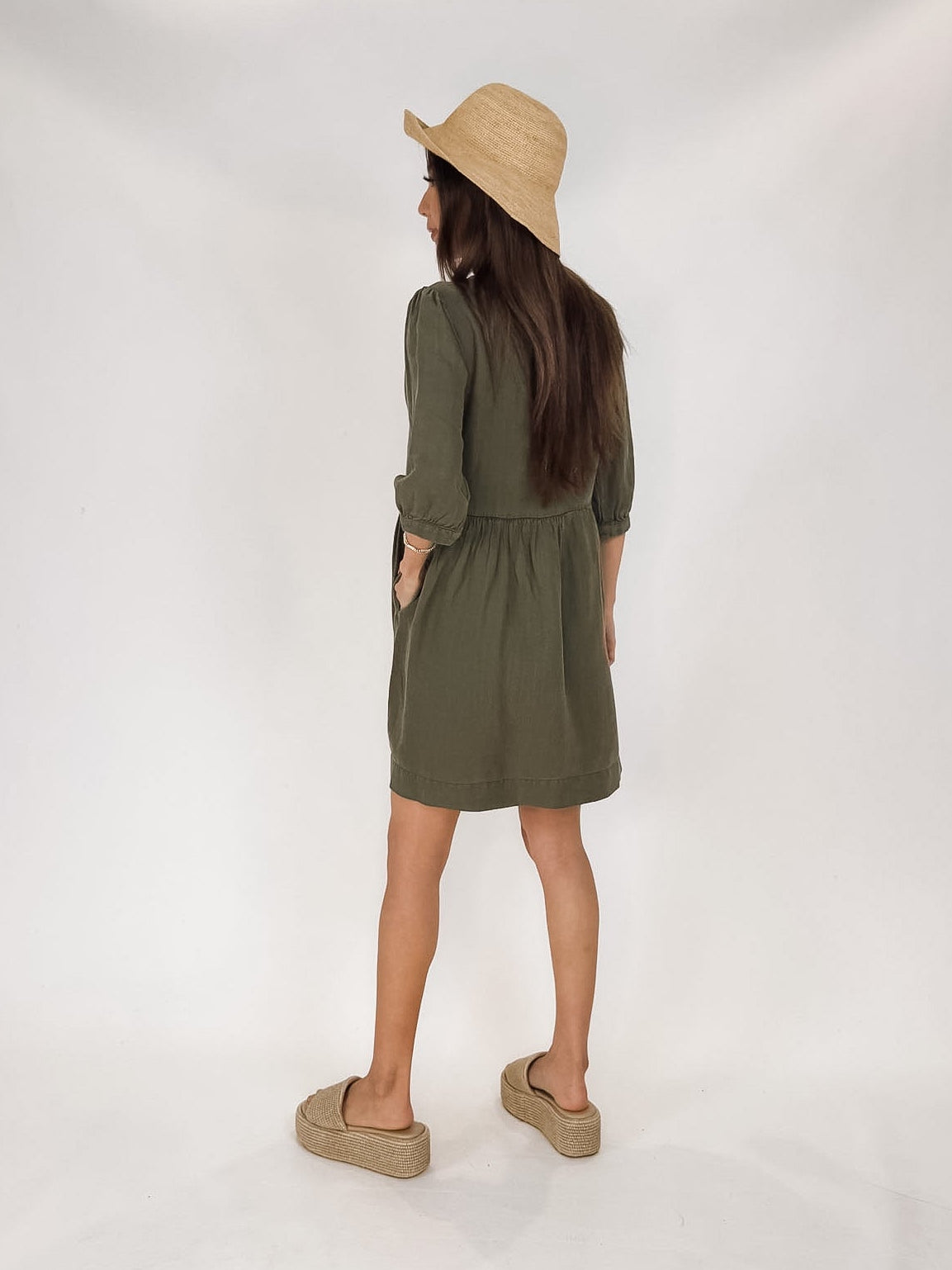 Michael Stars Brielle 3/4 Sleeve Mini Dress