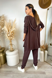 Splendid Loopknit Hooded Cardigan Cacao XS