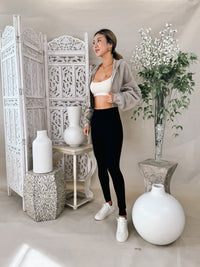 Joah Brown Deconstructed Crop Zip Hoodie