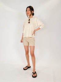 perfectwhitetee Roxy Loop Terry Boxy Sweatshirt