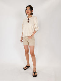 perfectwhitetee Roxy Loop Terry Boxy Sweatshirt