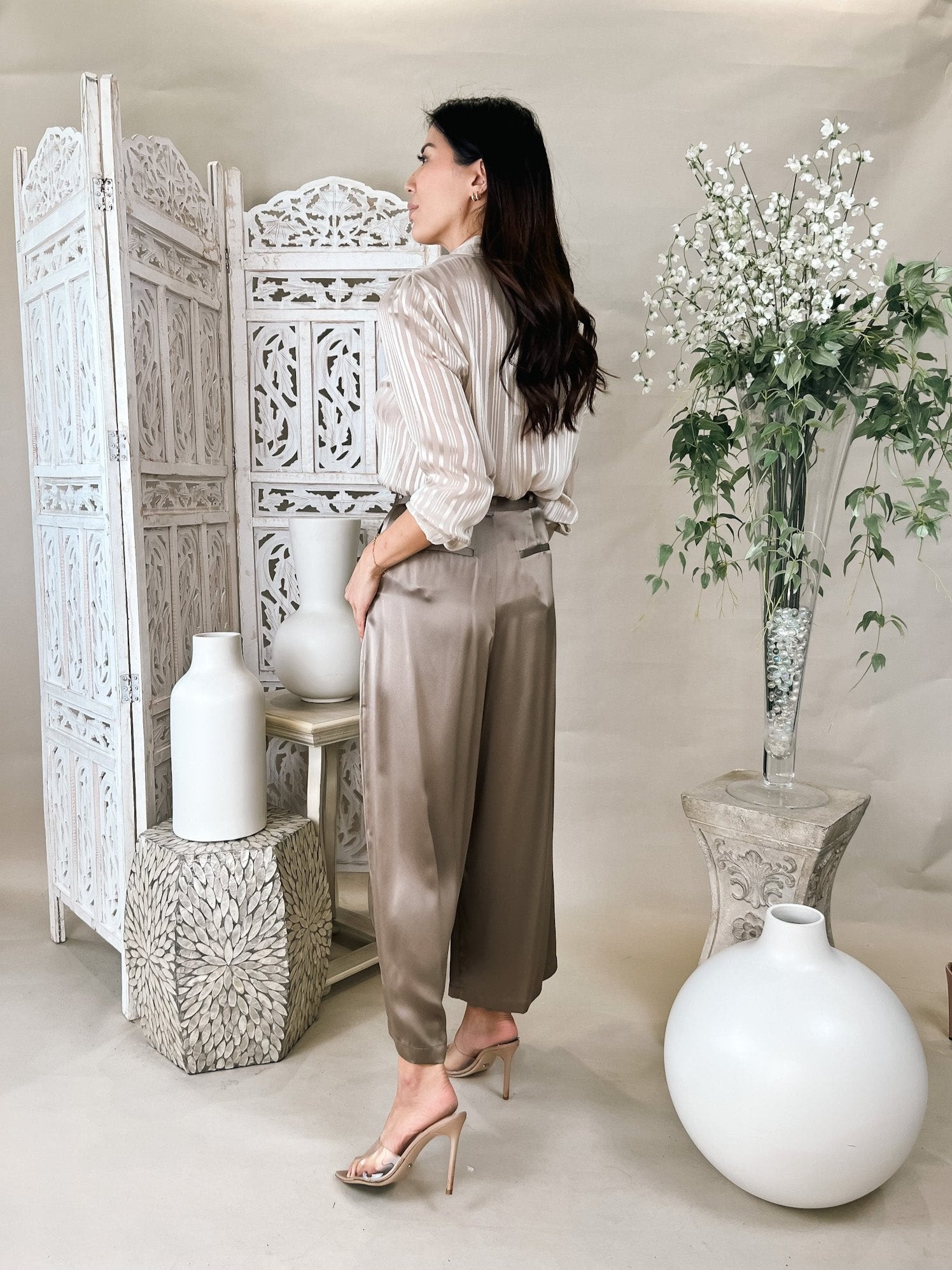 Frame Silk Trouser – Mikinola