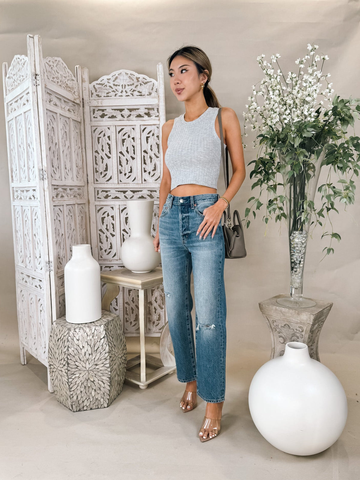 Pistola Cassie Super High Rise Straight Crop