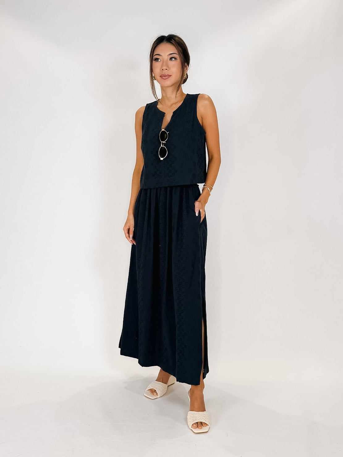 Splendid Kenzie Geo Eyelet Tank