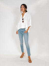 Mother Lil Mid Rise Dazzler Ankle Fray