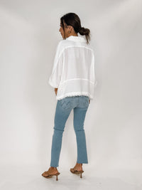 Mother Lil Mid Rise Dazzler Ankle Fray