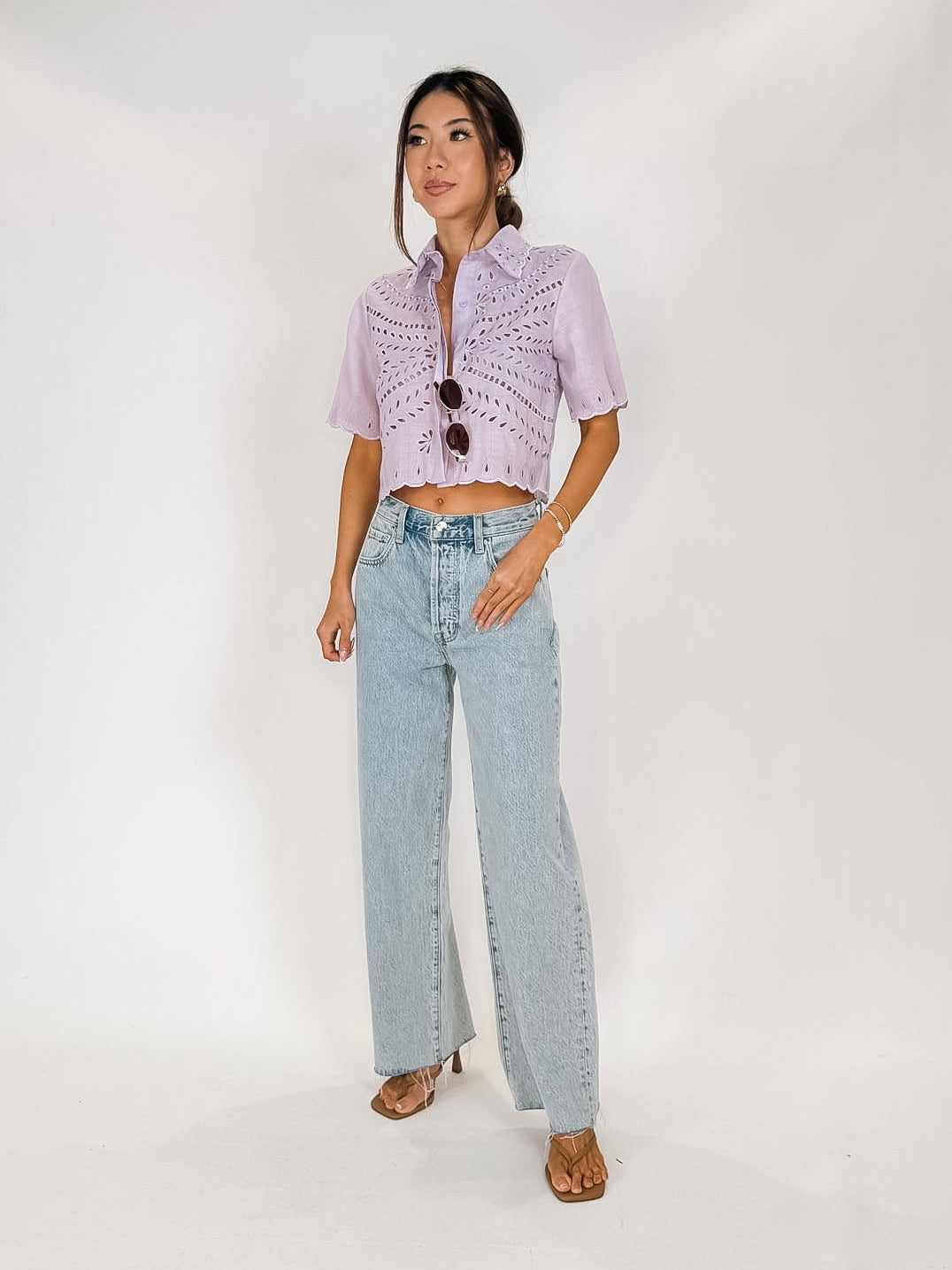 Pistola Tate Crop H/R Bowed Leg