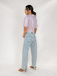 Pistola Tate Crop H/R Bowed Leg
