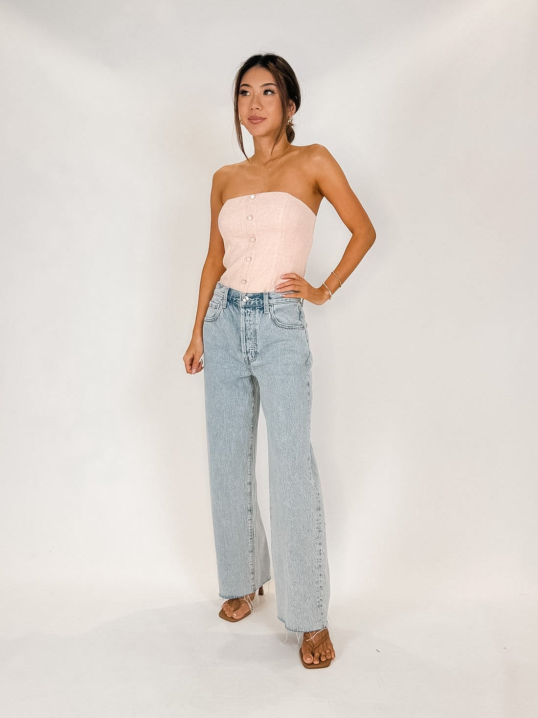 Pistola Tate Crop H/R Bowed Leg