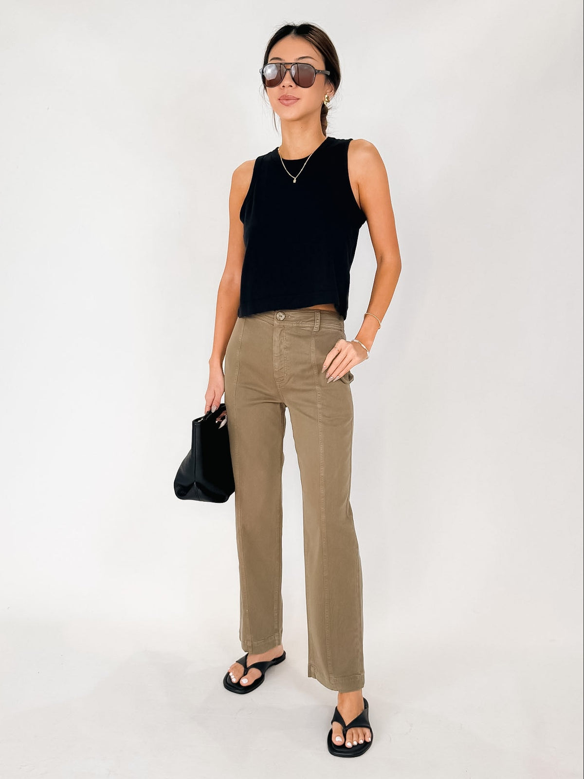 Bella Dahl Seamed Soft Barrel with Elastic Back Pant