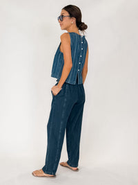 Bella Dahl S/L Button Back Top