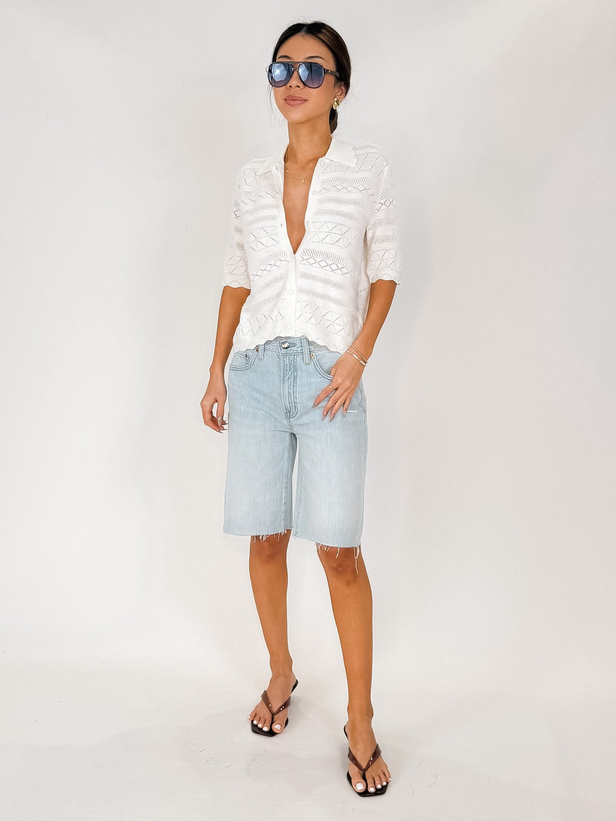 Bella Dahl S/S Button Down Sweater