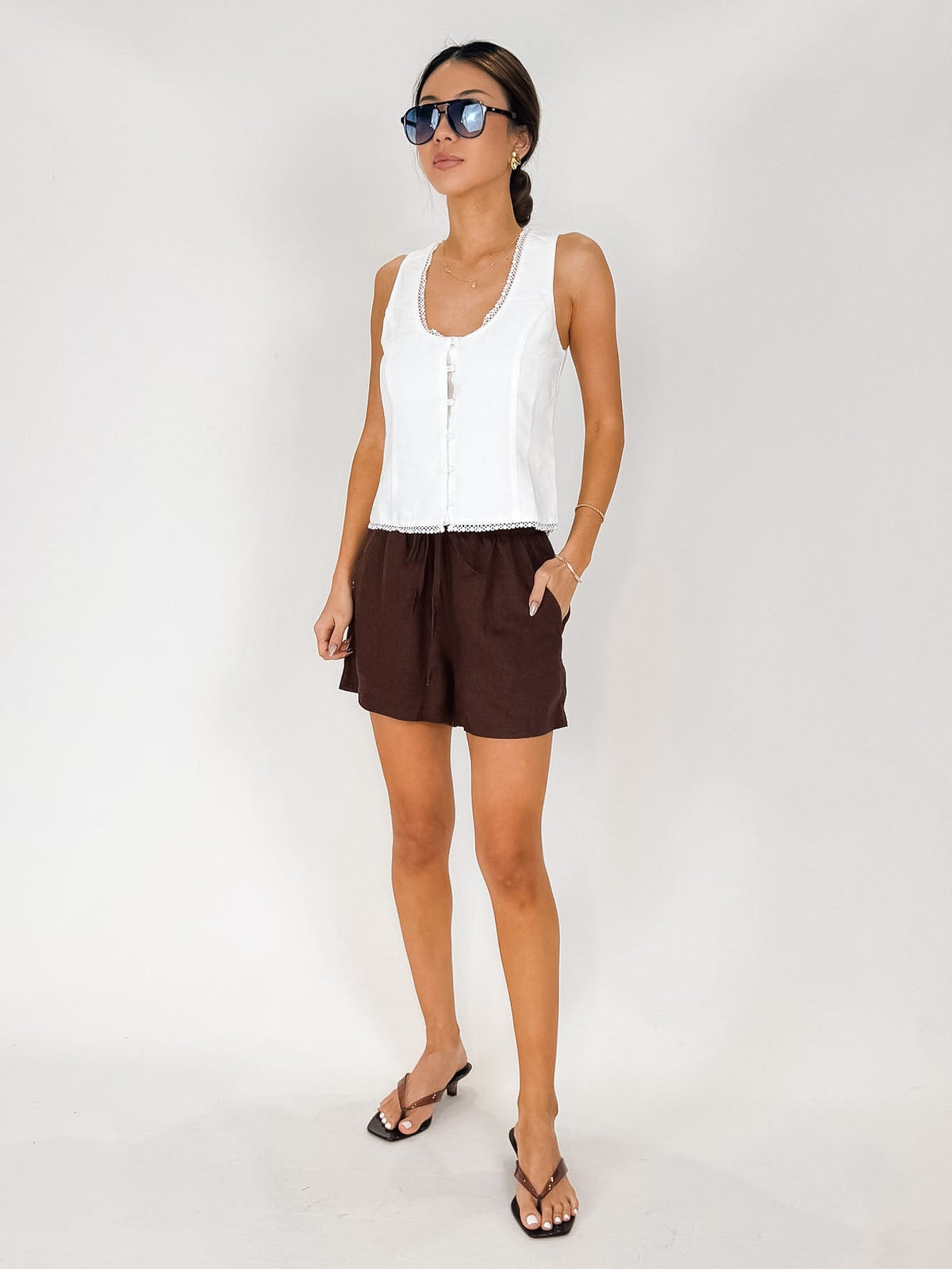 Bella Dahl Fitted Bodice Top With Smocked Back