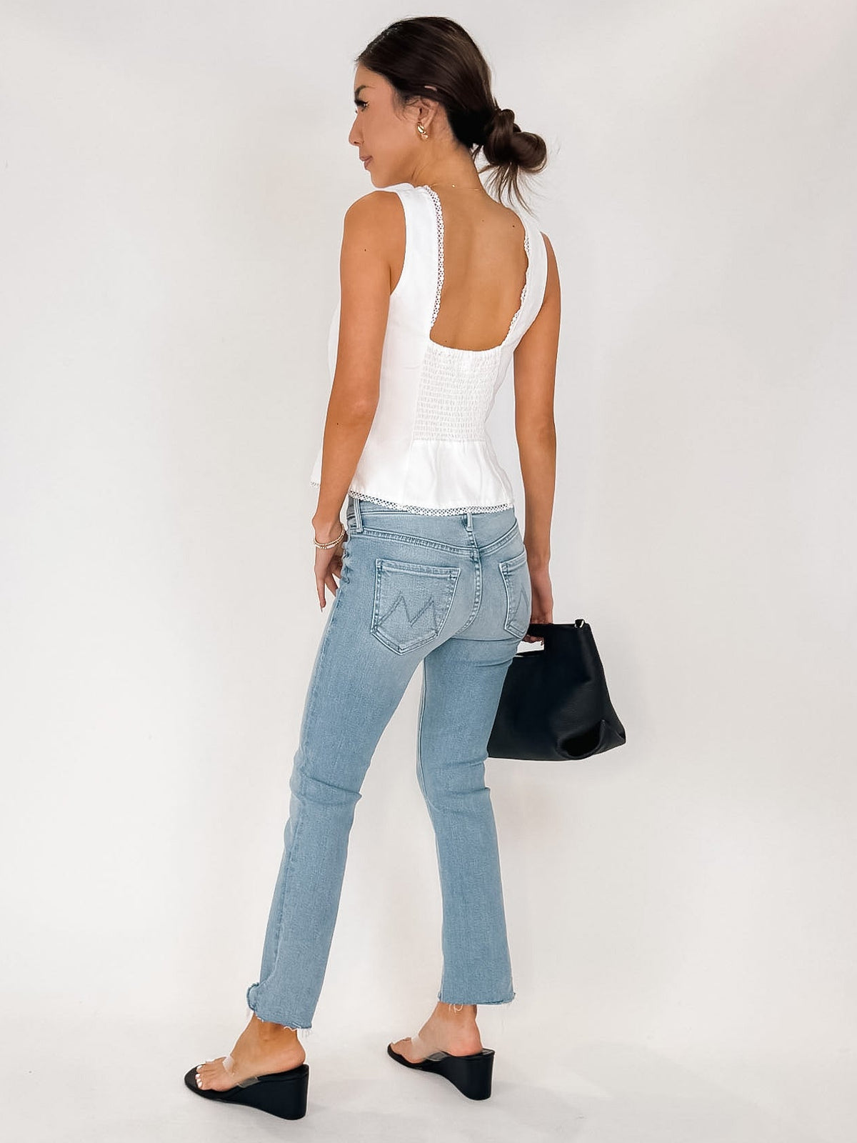 Bella Dahl Fitted Bodice Top With Smocked Back