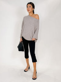 Milio Milano Ribbed Cuffed/Hem Asymmetrical Sweater