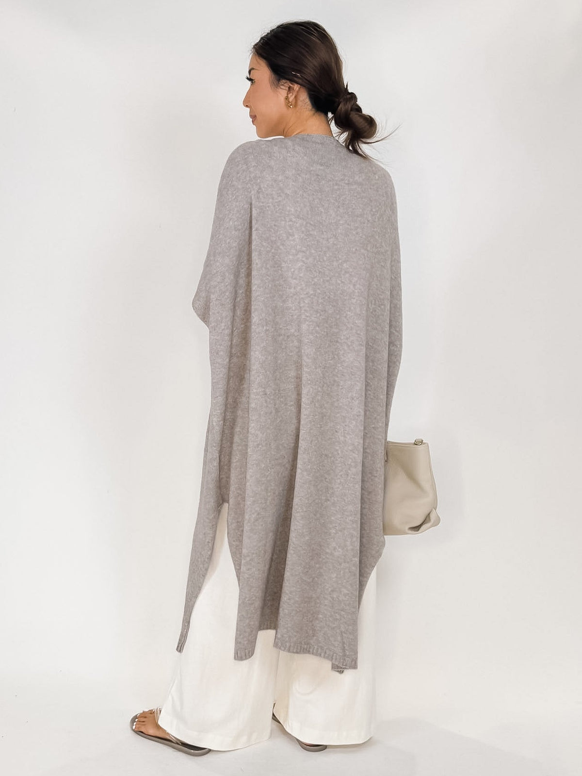 Milio Milano Italian Knit Drop Shoulder Open Long Cardi