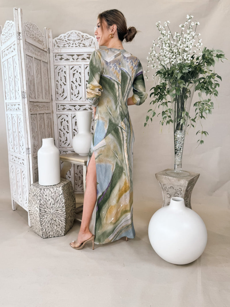 bianca silk dress Reformation Bianca Silk Dress Es 14 in Green