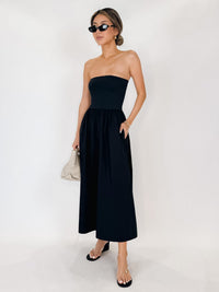 Elan Strapless Smocked Jumpsuit