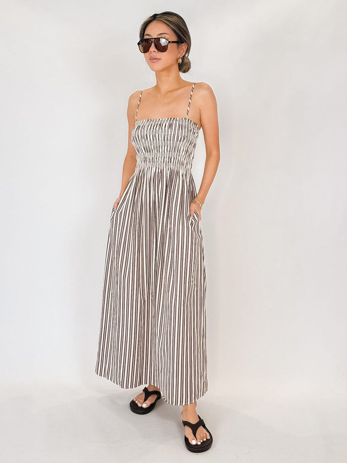 Pistola Bianca Shirred Bodice Dress