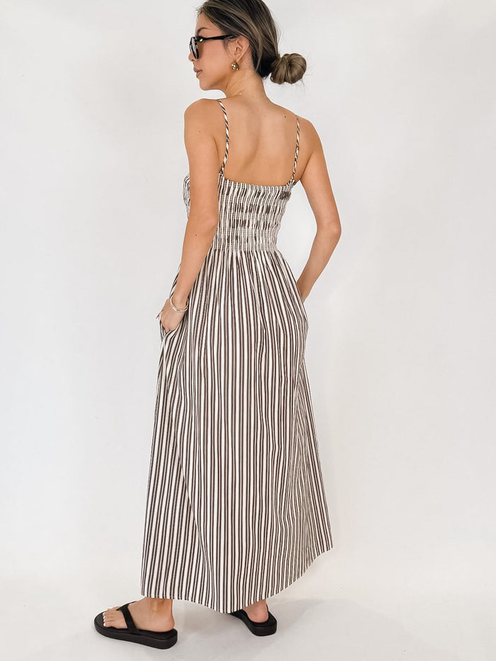 Pistola Bianca Shirred Bodice Dress