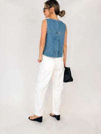 Pistola Kacey Mid Rise Cuffed Boyfriend Jean
