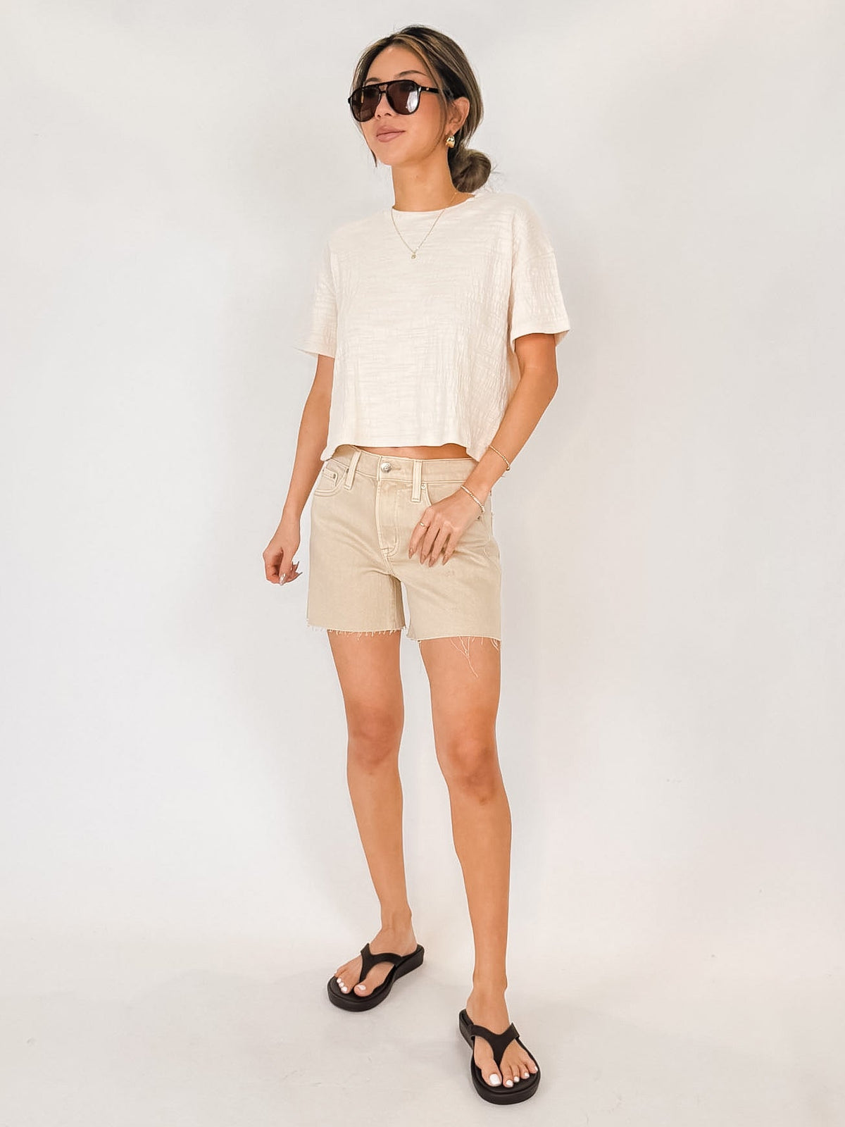 Z Supply Sway Textured Cropped Tee