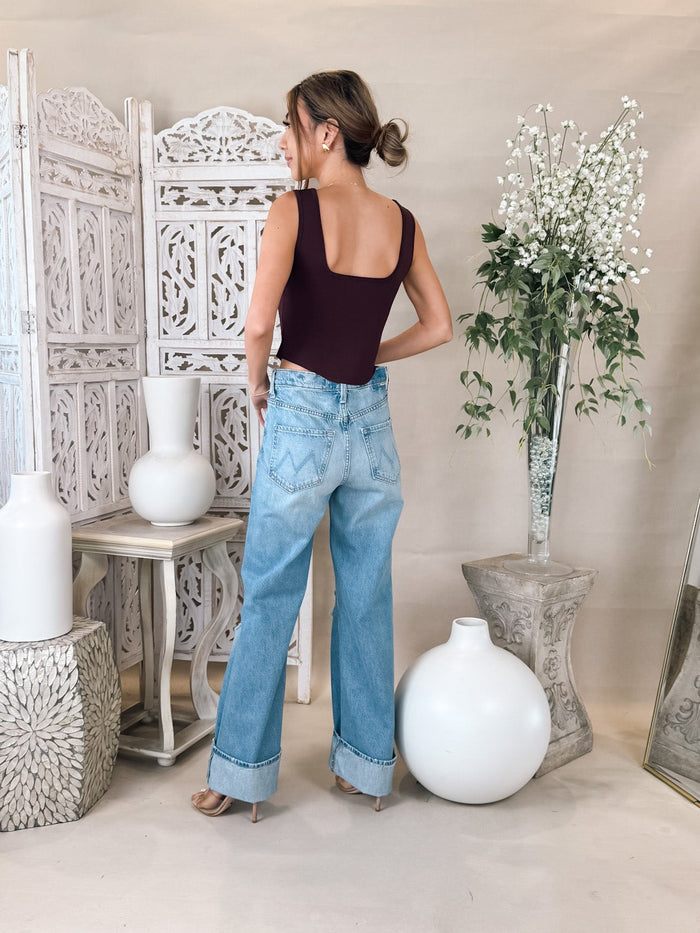 L'Agence Saga Square Neck Knit Corset