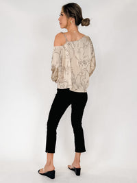 L'Agence Asami Chain One Shoulder Blouse