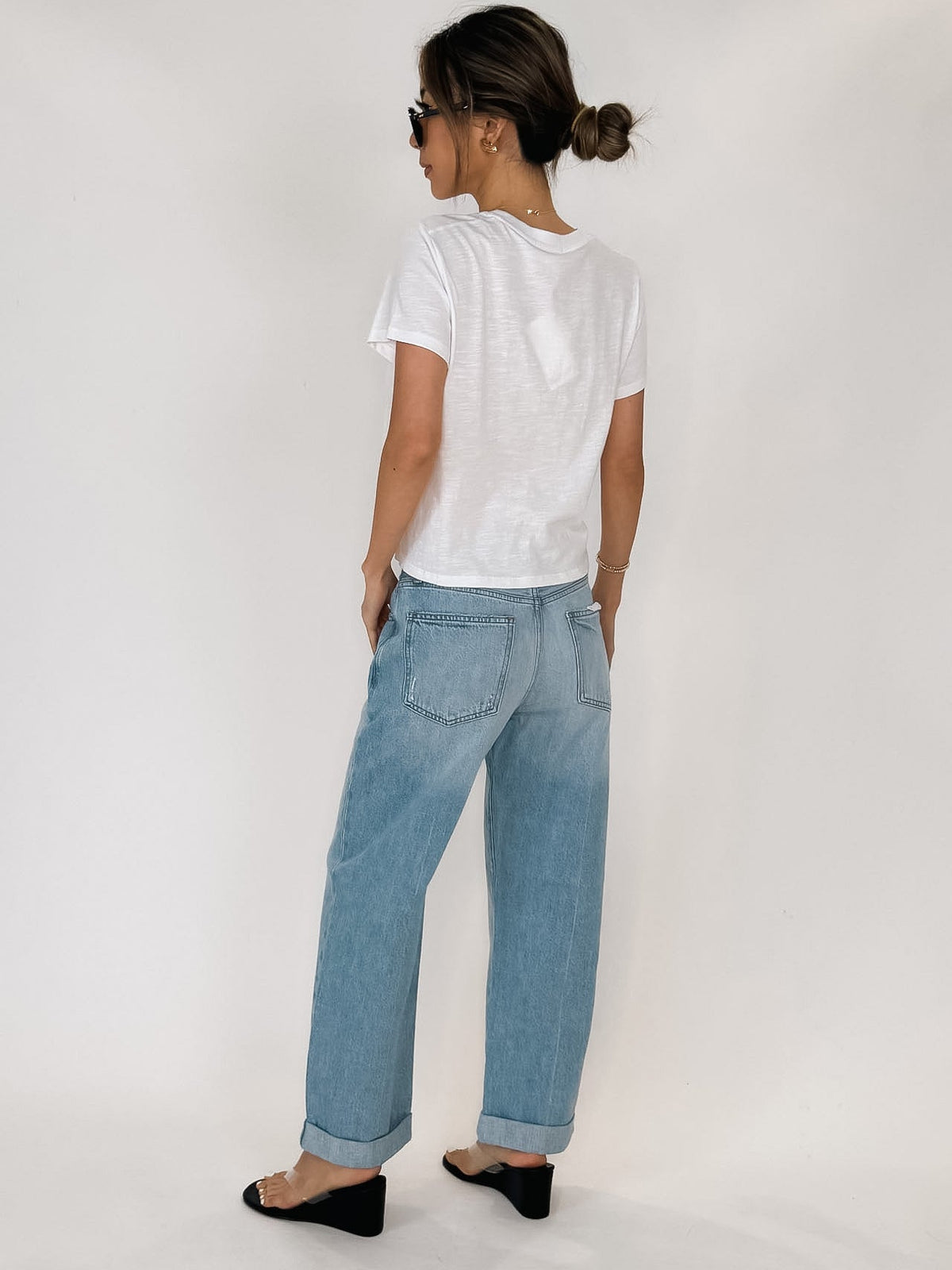 Pistola Donny Rolled Hem Boyfriend Jean