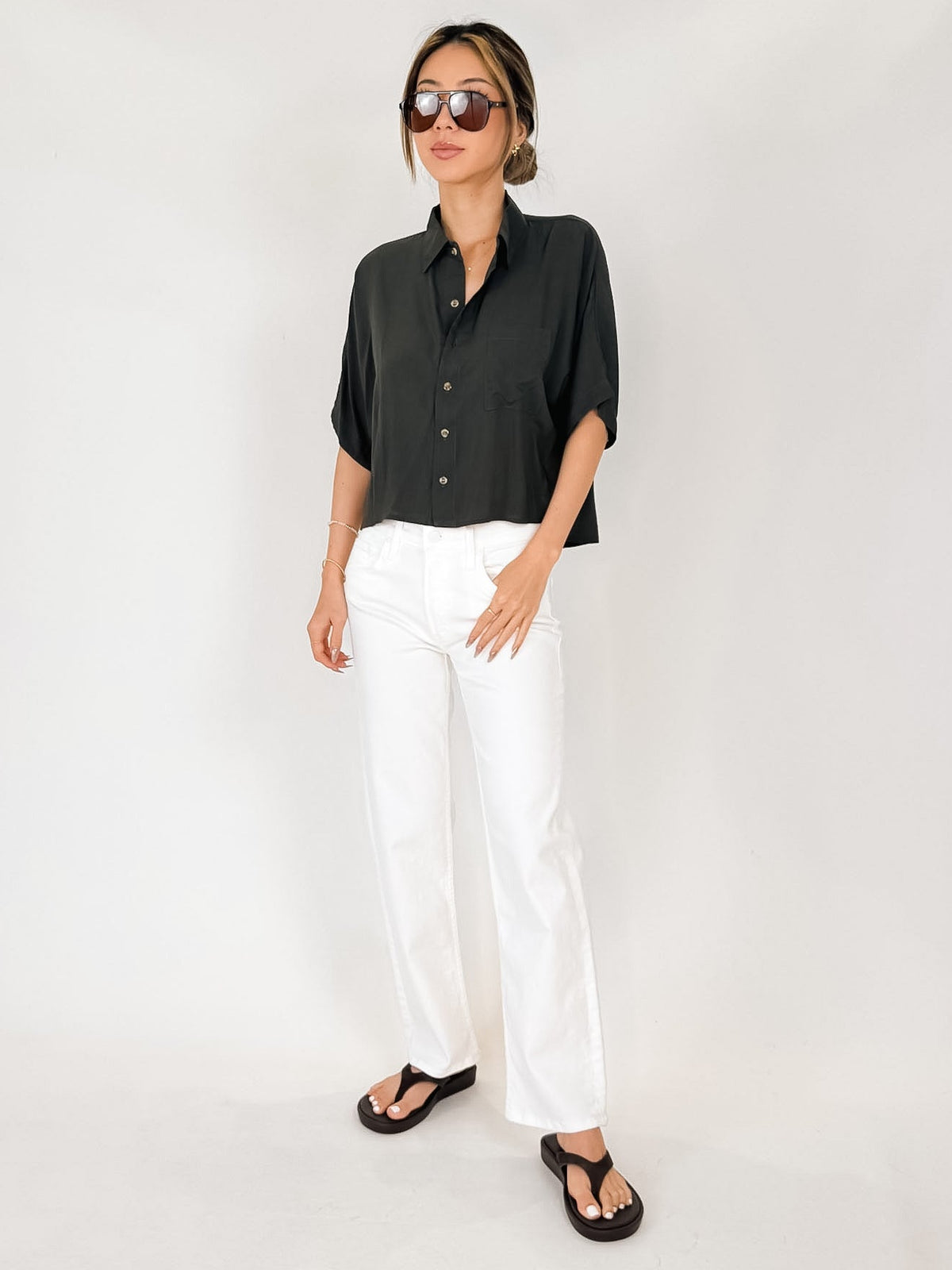 MAI Dylan Crop Button Down