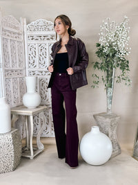 Pistola Valerie Faux Leather Bomber Jacket