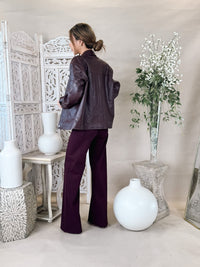 Pistola Valerie Faux Leather Bomber Jacket