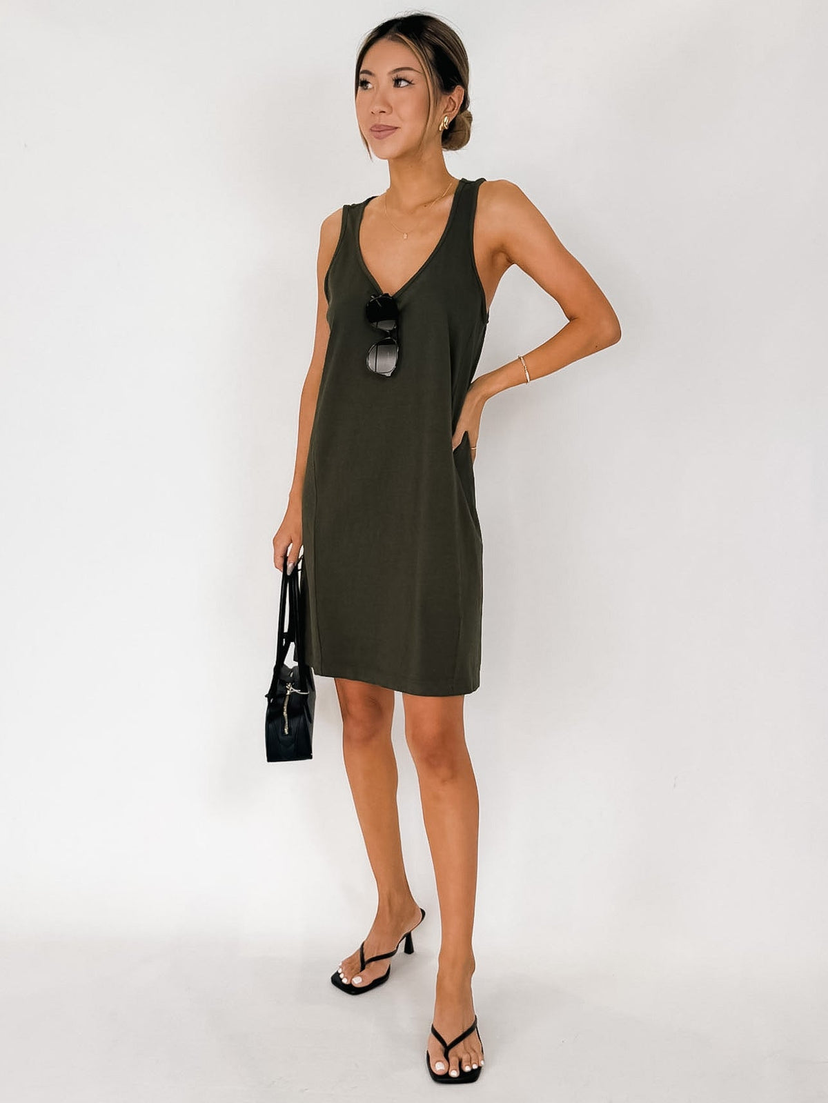 Michael Stars Camilla Mini Scoop Neck Tank Dress