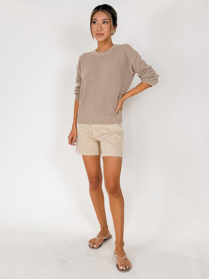 Michael Stars Sara L/S Mesh Stitch Pullover