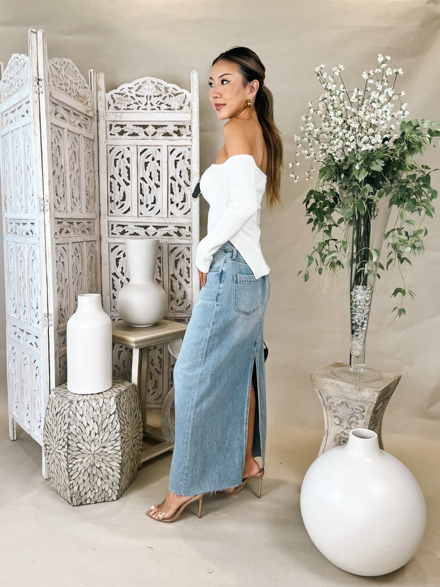 Pistola Raye Low Slung Maxi Skirt – Mikinola
