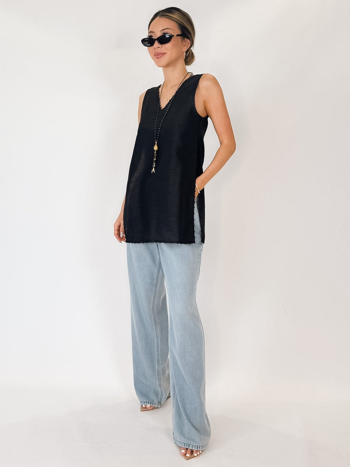 Chan Luu Exaggerated Dupioni Tank
