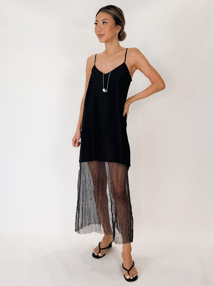 Chan Luu Dupioni Mesh Dress
