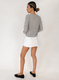 perfectwhitetee Pointelle L/S Cardigan