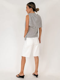 perfectwhitetee Fran Pointelle S/L Polo Top