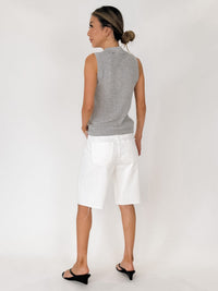 perfectwhitetee Fran Pointelle S/L Polo Top