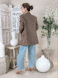 L'Agence Riva Knit Double Breasted Blazer