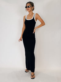 Elan Contrast Maxi Tank Dress