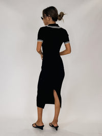 Elan S/S Collar V Neck Dress