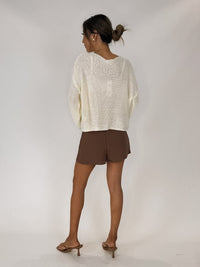 L'Agence Ethan Open Knit Pullover