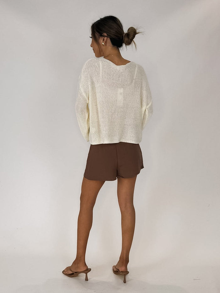 L'Agence Ethan Open Knit Pullover