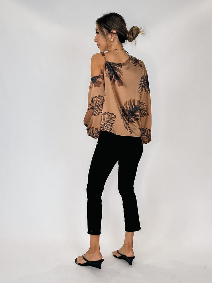 L'Agence Asami Chain One Shoulder Blouse