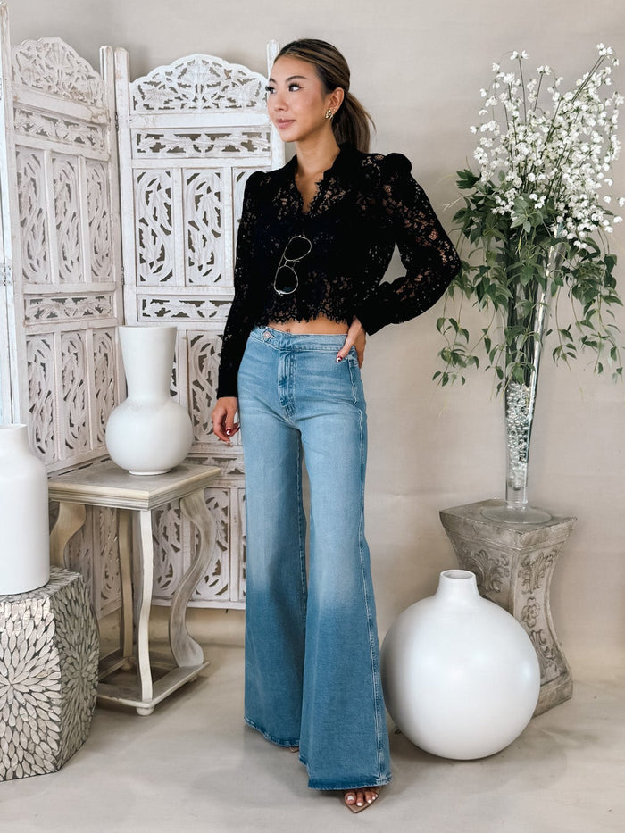 L'Agence Anita Lace Button Up
