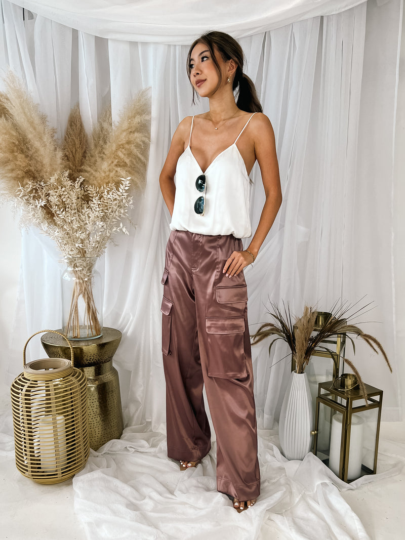 RESET by Jane Satin Cargo Pants