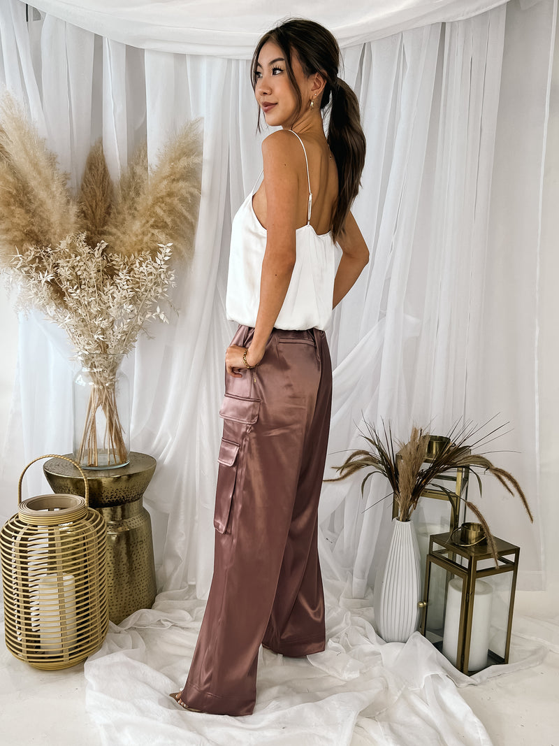 RESET by Jane Satin Cargo Pants