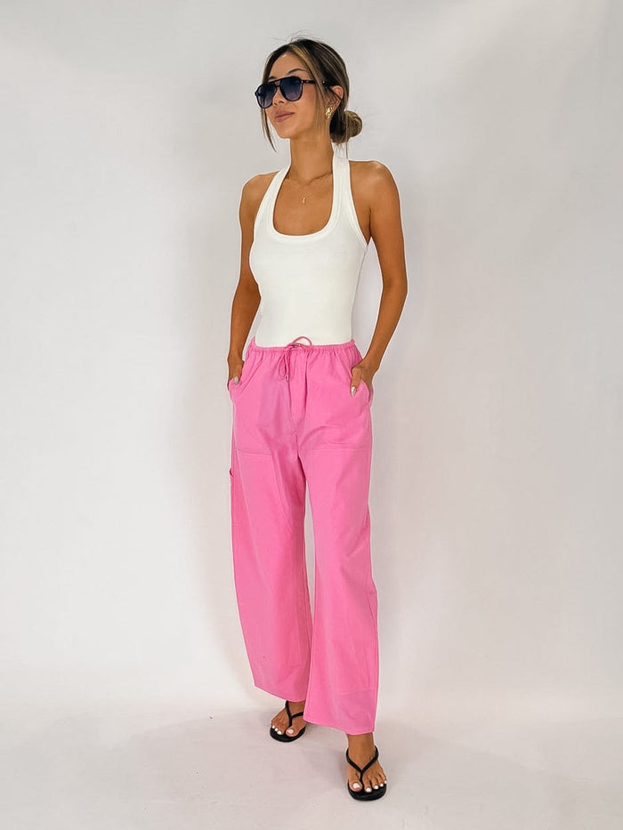 Pistola Theo Drawstring Poplin Pant